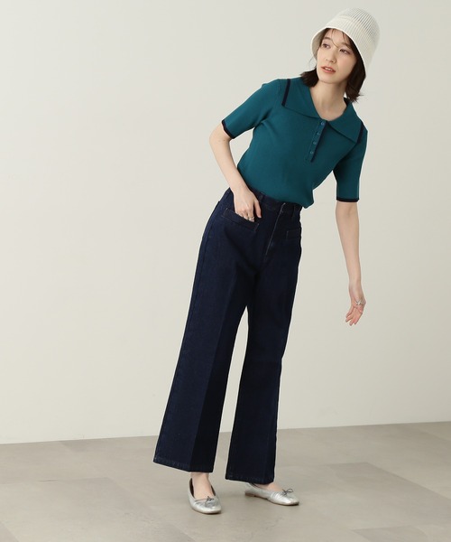 N.(N. Natural Beauty Basic)(エヌエヌナチュラルビューティーベーシック)の「【S Size Line】◆フロントポケットストレートパンツ(デニムパンツ・レディース・ベージュ/ワンウォッシュ・SMALL/MEDIUM)」の3枚目の写真