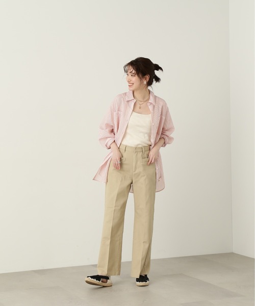 N.(N. Natural Beauty Basic)(エヌエヌナチュラルビューティーベーシック)の「【S Size Line】◆フロントポケットストレートパンツ(デニムパンツ・レディース・ベージュ/ワンウォッシュ・SMALL/MEDIUM)」の4枚目の写真