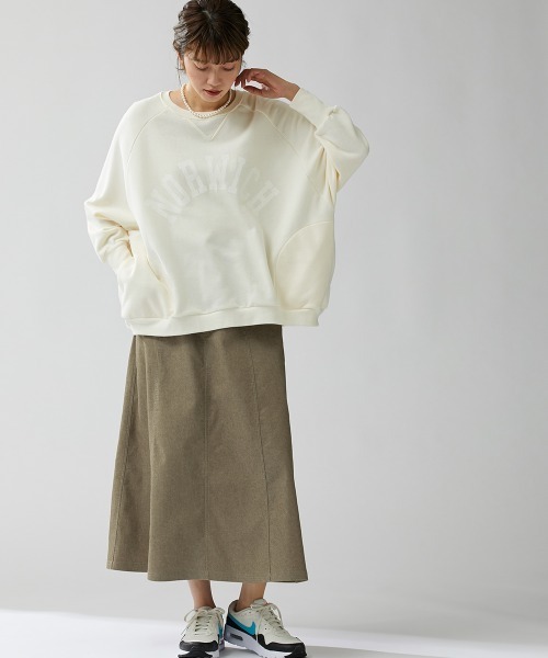 Le temps riche（ルタンリッシュ）の「ストレッチ素材ツイルロングスカート ＜Le temps riche＞（スカート・レディース・ブラック/ベージュ/カーキ・L/M/LL）」の16枚目の写真