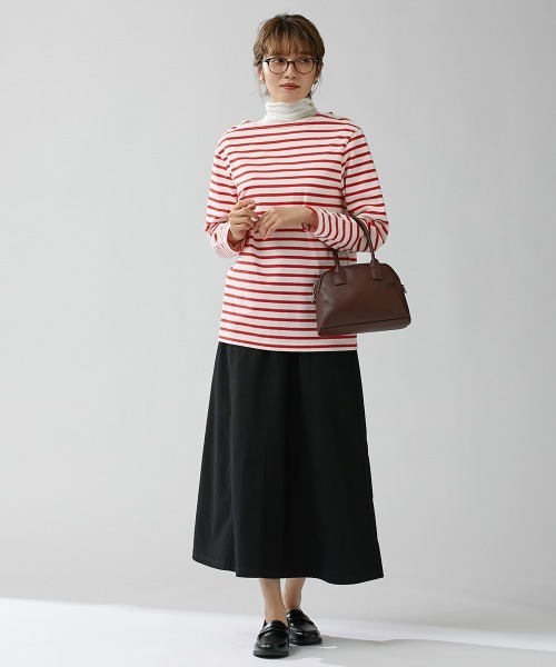 Le temps riche（ルタンリッシュ）の「ストレッチ素材ツイルロングスカート ＜Le temps riche＞（スカート・レディース・ブラック/ベージュ/カーキ・L/M/LL）」の17枚目の写真