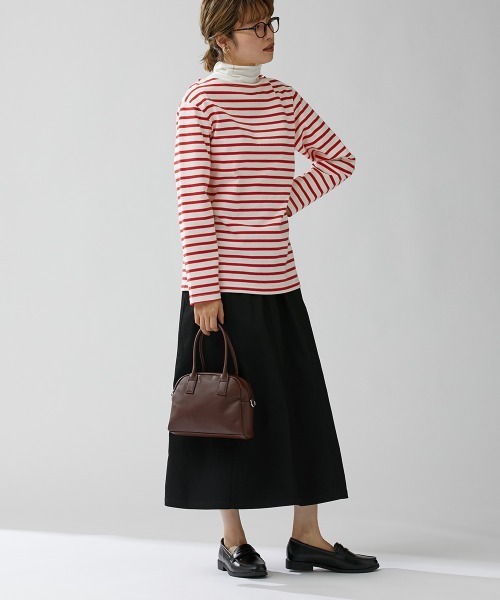 Le temps riche（ルタンリッシュ）の「ストレッチ素材ツイルロングスカート ＜Le temps riche＞（スカート・レディース・ブラック/ベージュ/カーキ・L/M/LL）」の14枚目の写真