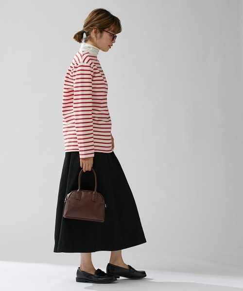 Le temps riche（ルタンリッシュ）の「ストレッチ素材ツイルロングスカート ＜Le temps riche＞（スカート・レディース・ブラック/ベージュ/カーキ・L/M/LL）」の22枚目の写真