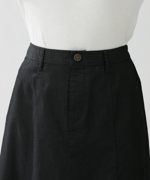 Le temps riche（ルタンリッシュ）の「ストレッチ素材ツイルロングスカート ＜Le temps riche＞（スカート・レディース・ブラック/ベージュ/カーキ・L/M/LL）」の18枚目の写真