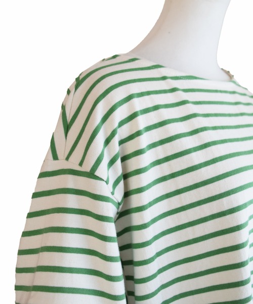 Marient（マリエント）の「ボーダースリットTEE（Tシャツ/カットソー・レディース・ブラック/ブルー/グリーン/オレンジ・FREE）」の22枚目の写真