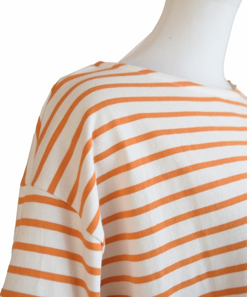 Marient（マリエント）の「ボーダースリットTEE（Tシャツ/カットソー・レディース・ブラック/ブルー/グリーン/オレンジ・FREE）」の18枚目の写真