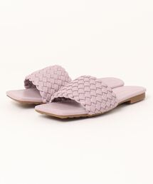 編み込みフラットサンダル
