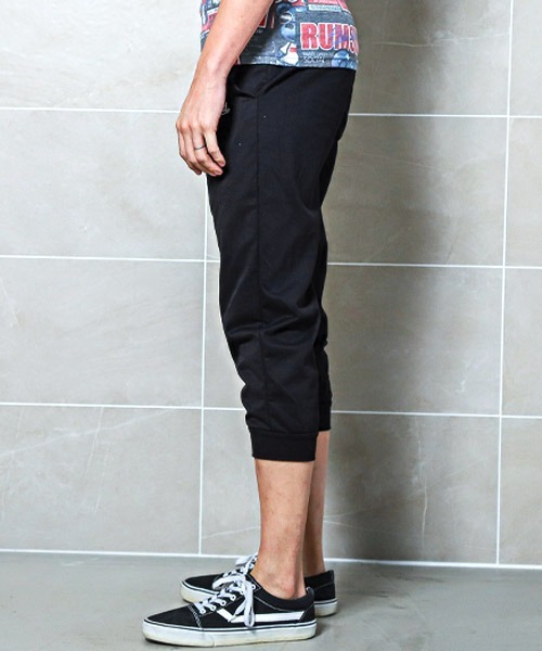 LUXSTYLE(ラグスタイル)の「ミニ裏毛スウェットクロップドパンツ(スウェットパンツ・メンズ・グレイッシュベージュ/杢グレー/ネイビー/ブラック・M/L/XL)」の6枚目の写真