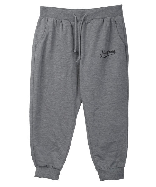 LUXSTYLE(ラグスタイル)の「ミニ裏毛スウェットクロップドパンツ(スウェットパンツ・メンズ・グレイッシュベージュ/杢グレー/ネイビー/ブラック・M/L/XL)」の14枚目の写真