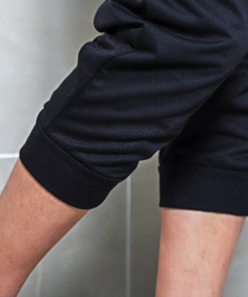 LUXSTYLE(ラグスタイル)の「ミニ裏毛スウェットクロップドパンツ(スウェットパンツ・メンズ・グレイッシュベージュ/杢グレー/ネイビー/ブラック・M/L/XL)」の16枚目の写真