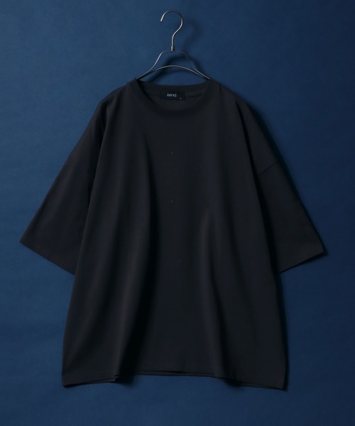 ANPAS(アンパス)の「ANPAS High Function Heavy Weight Big T-Shirt/ANPAS 別注 ヘビーウェイト ビッグシルエット Tシャツ UVカット 吸水速乾 接触冷感(Tシャツ/カットソー・メンズ・ブラック/グレイッシュベージュ/サックスブルー/チャコール/ホワイト・M/L)」の3枚目の写真
