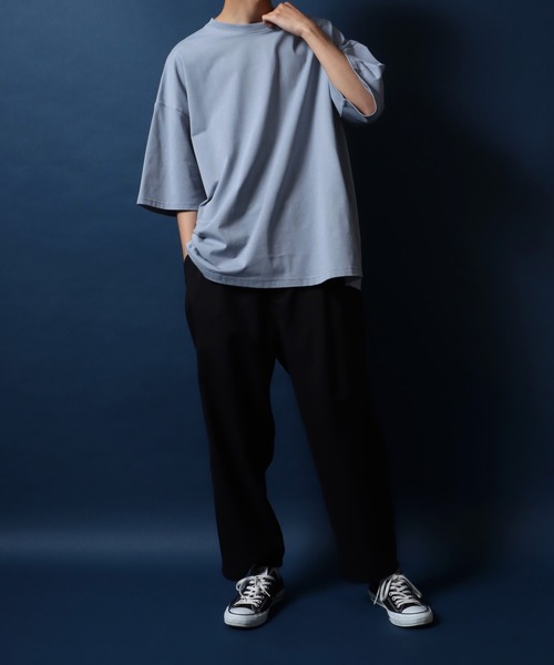 ANPAS(アンパス)の「ANPAS High Function Heavy Weight Big T-Shirt/ANPAS 別注 ヘビーウェイト ビッグシルエット Tシャツ UVカット 吸水速乾 接触冷感(Tシャツ/カットソー・メンズ・ブラック/グレイッシュベージュ/サックスブルー/チャコール/ホワイト・M/L)」の14枚目の写真