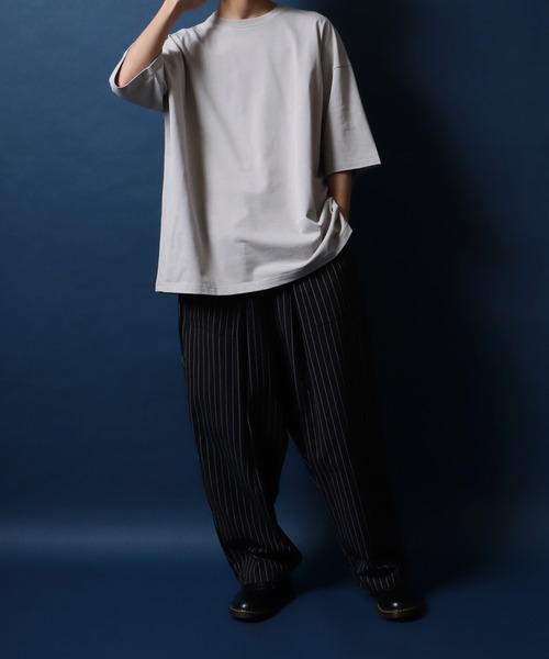 ANPAS(アンパス)の「ANPAS High Function Heavy Weight Big T-Shirt/ANPAS 別注 ヘビーウェイト ビッグシルエット Tシャツ UVカット 吸水速乾 接触冷感(Tシャツ/カットソー・メンズ・ブラック/グレイッシュベージュ/サックスブルー/チャコール/ホワイト・M/L)」の12枚目の写真