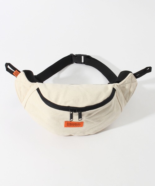 UNIVERSAL OVERALL（ユニバーサルオーバーオール）の「【UNIVERSAL OVERALL/ユニバーサルオーバーオール】スーベニアコットンウエストバッグ（ボディバッグ/ウエストポーチ・メンズ・ホワイト/ブラック・FREE）」の7枚目の写真