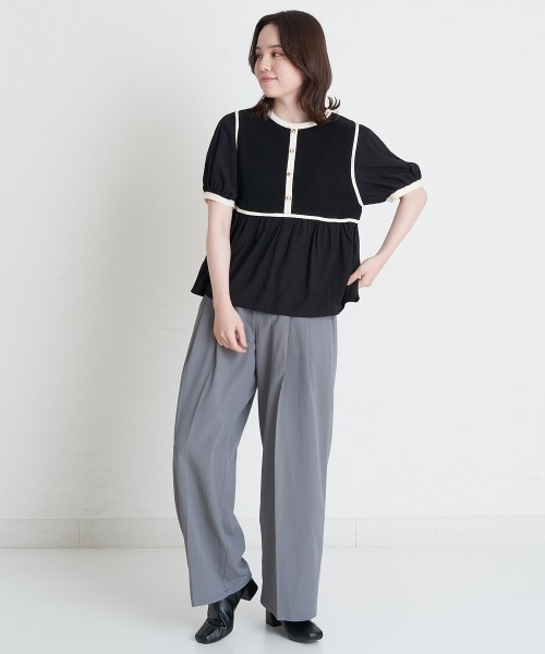 A de a.v.v（アードアー・ヴェ・ヴェ）の「ワイドタックパンツ（その他パンツ・レディース・アイボリー/グレー/ブラック・39）」の19枚目の写真