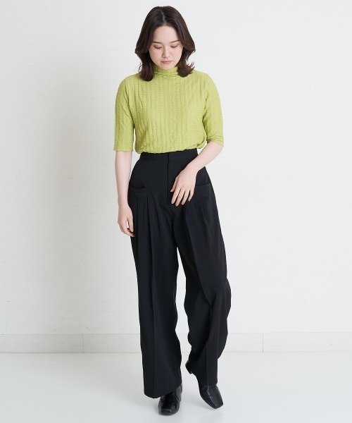 A de a.v.v（アードアー・ヴェ・ヴェ）の「ワイドタックパンツ（その他パンツ・レディース・アイボリー/グレー/ブラック・39）」の11枚目の写真