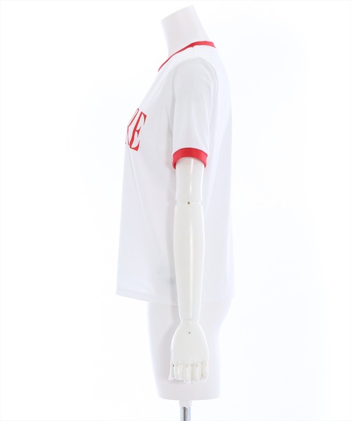 clear(クリア)の「配色プリントTシャツ (Tシャツ/カットソー・レディース・オフホワイト/ブラック/レッド・F)」の6枚目の写真