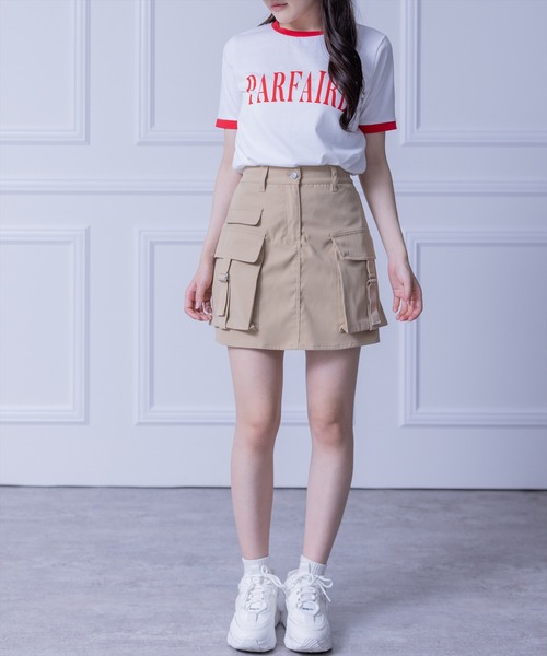 clear(クリア)の「配色プリントTシャツ (Tシャツ/カットソー・レディース・オフホワイト/ブラック/レッド・F)」の17枚目の写真