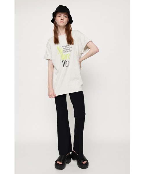 新品未使用タグ付き フレアパンツ SLY トレンド キラキラ ジャギー アイボリ LACE UP ATHLEISURE FLARE PT レースアップ アスレジャー フレア