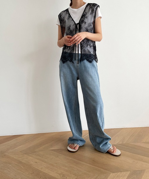 CANAL JEAN（キャナルジーン）の「RED CHOP WORKS　2WAYレースベスト（ベスト・レディース・ブラック・ONE SIZE）」の10枚目の写真