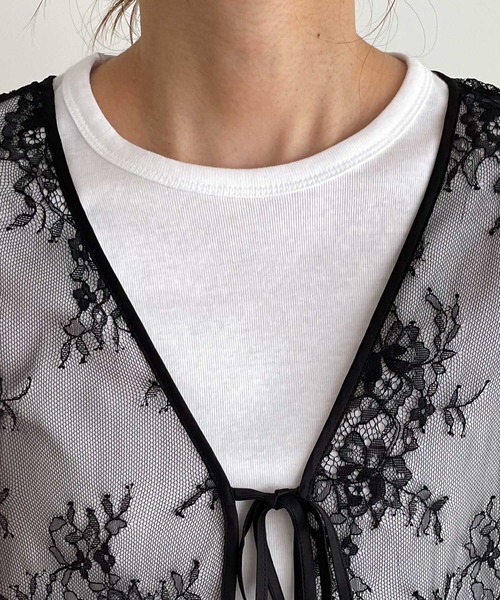 CANAL JEAN（キャナルジーン）の「RED CHOP WORKS　2WAYレースベスト（ベスト・レディース・ブラック・ONE SIZE）」の2枚目の写真