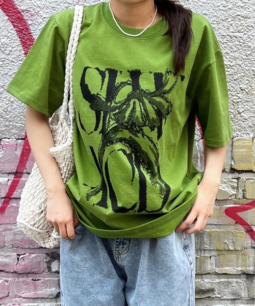 SLOWACID（スローアシッド）の「新色追加【UNISEX】SLOW ACID／RUSTY LOGO T（Tシャツ/カットソー・レディース・ブラック/チャコール/ホワイト/グリーン/ブルー・SMALL/MEDIUM/LARGE）」の5枚目の写真