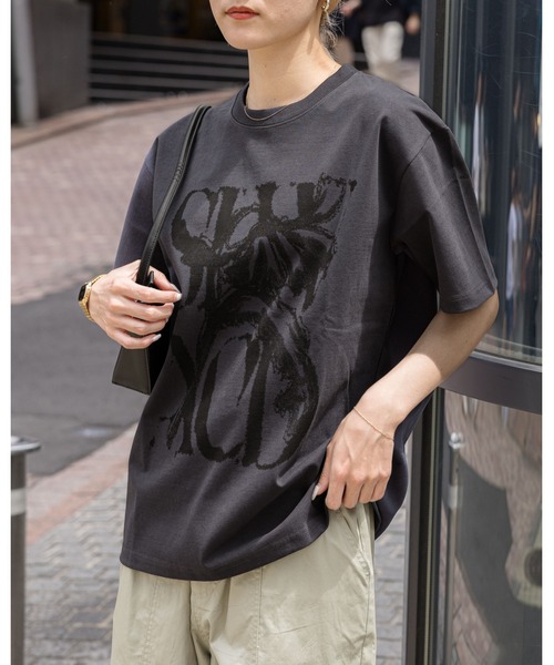 SLOWACID（スローアシッド）の「新色追加【UNISEX】SLOW ACID／RUSTY LOGO T（Tシャツ/カットソー・レディース・ブラック/チャコール/ホワイト/グリーン/ブルー・SMALL/MEDIUM/LARGE）」の4枚目の写真