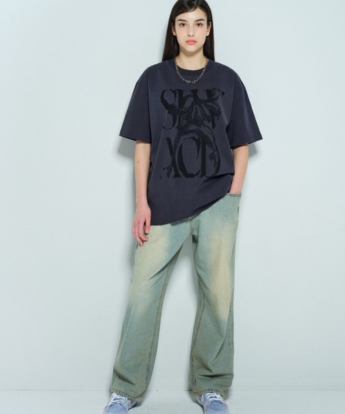 SLOWACID（スローアシッド）の「新色追加【UNISEX】SLOW ACID／RUSTY LOGO T（Tシャツ/カットソー・レディース・ブラック/チャコール/ホワイト/グリーン/ブルー・SMALL/MEDIUM/LARGE）」の6枚目の写真