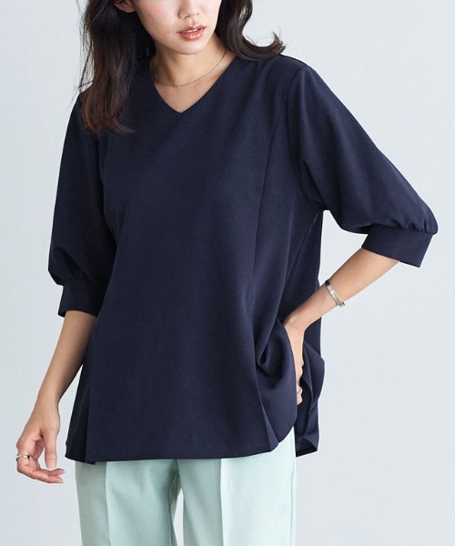 ウエストタックTブラウス