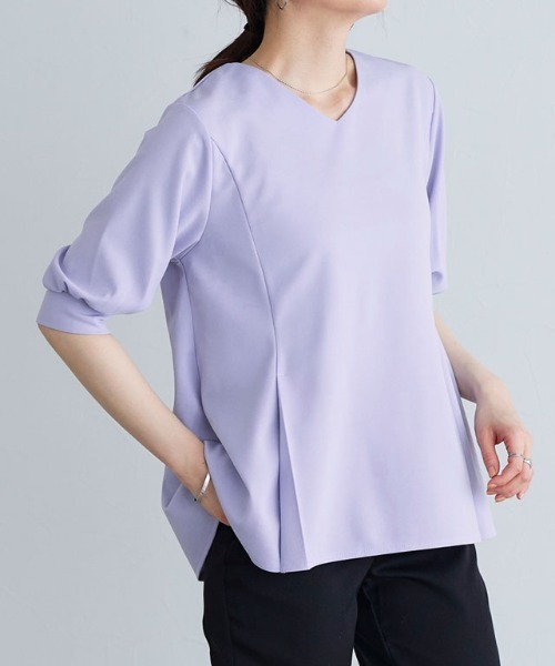 ウエストタックTブラウス