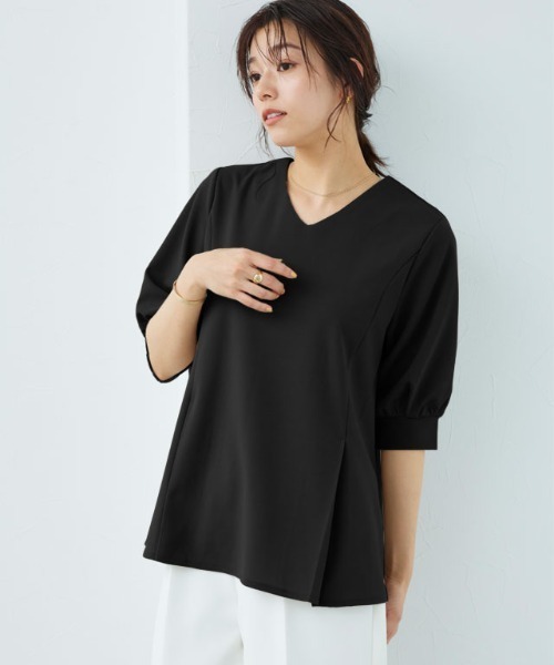 ウエストタックTブラウス