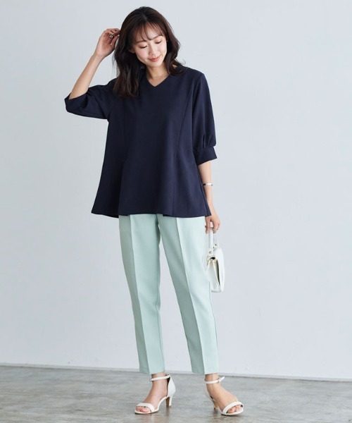 ウエストタックTブラウス