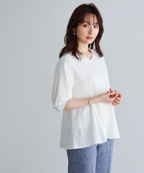 ウエストタックTブラウス