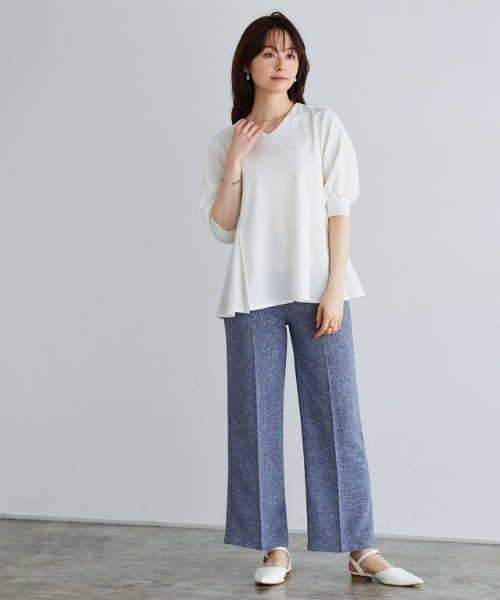 ウエストタックTブラウス