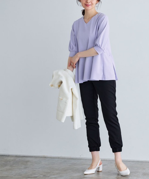 ウエストタックTブラウス