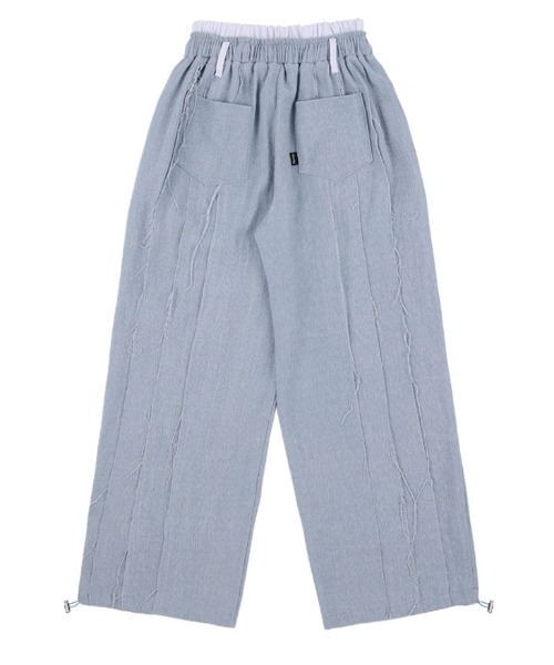 FANCY CLUB（ファンシークラブ）の「A'GEM/9 × .kom『 FANCY CLUB/ファンシークラブ』 DOUBLE TUCK FRINGE BENDING PANTS/ダブルタックベンディパンツ（その他パンツ・レディース・ブルー/チャコールグレー・FREE）」の16枚目の写真