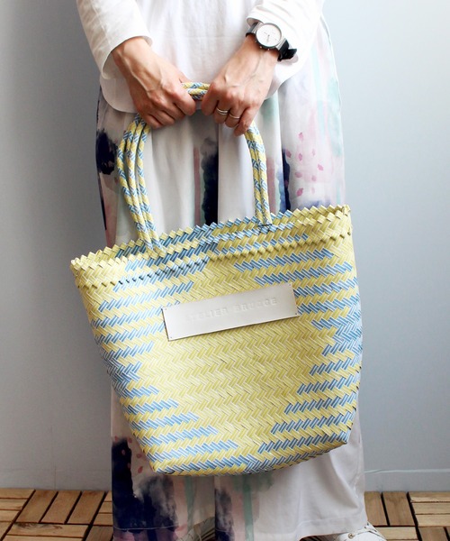 ground green store(グラウンドグリーンストア)の「ATELIER BRUGGE / ST-34RG01M / プラスチックマルシェバッグ(かごバッグ・レディース・イエロー/ピンク/グリーン・FREE)」の2枚目の写真