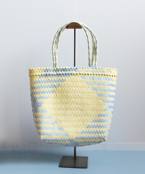 ground green store(グラウンドグリーンストア)の「ATELIER BRUGGE / ST-34RG01M / プラスチックマルシェバッグ(かごバッグ・レディース・イエロー/ピンク/グリーン・FREE)」の9枚目の写真