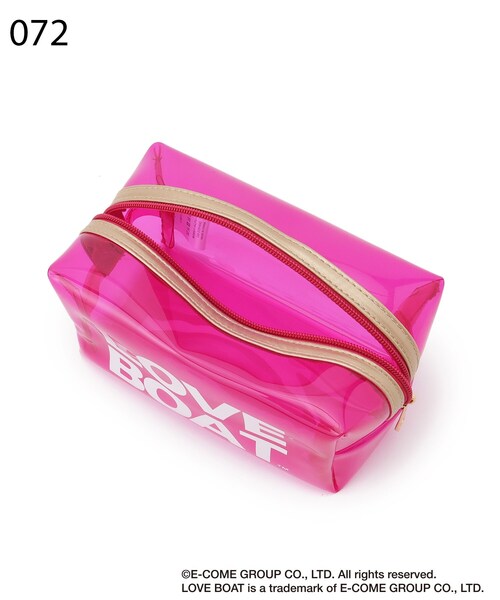 LOVEプリント ピンクポーチ PINK-latte（ピンクラテ）の「【LOVE BOAT】 ラブボート クリアポーチ