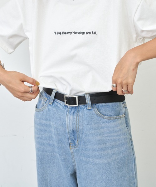 Auntie Rosa Holiday（アンティローザホリデー）の「シンプルベルト（ベルト・レディース・ダークブラウン/ブラック・FREE）」の3枚目の写真