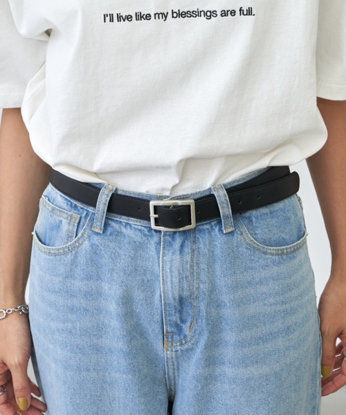 Auntie Rosa Holiday（アンティローザホリデー）の「シンプルベルト（ベルト・レディース・ダークブラウン/ブラック・FREE）」の5枚目の写真