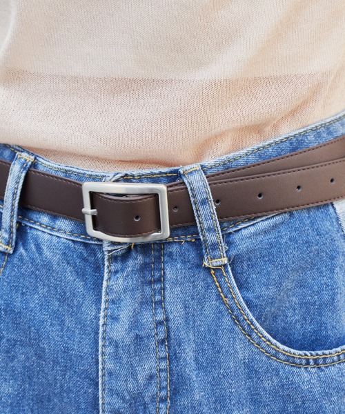 Auntie Rosa Holiday（アンティローザホリデー）の「シンプルベルト（ベルト・レディース・ダークブラウン/ブラック・FREE）」の10枚目の写真