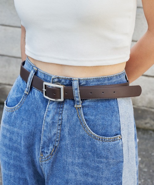 Auntie Rosa Holiday（アンティローザホリデー）の「シンプルベルト（ベルト・レディース・ダークブラウン/ブラック・FREE）」の8枚目の写真