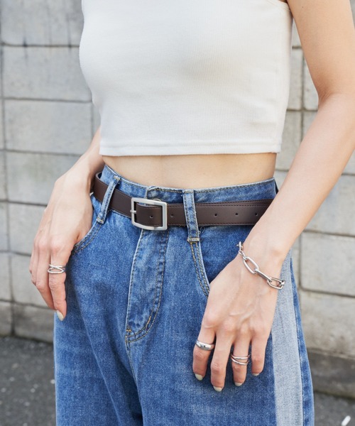 Auntie Rosa Holiday（アンティローザホリデー）の「シンプルベルト（ベルト・レディース・ダークブラウン/ブラック・FREE）」の7枚目の写真