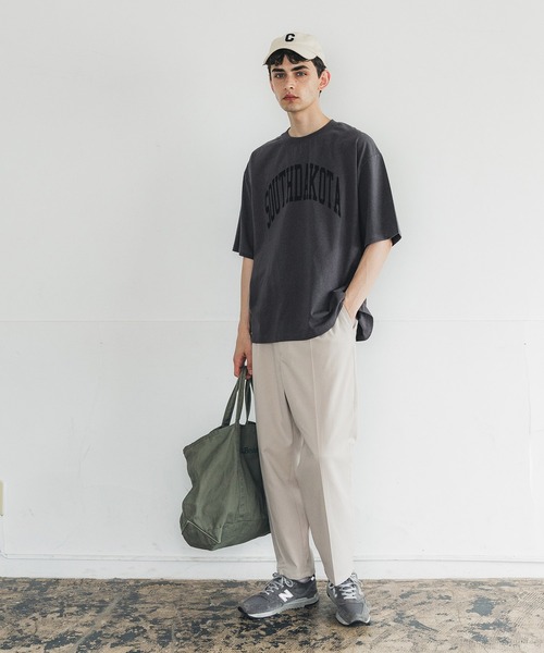 coca（coca）（コカ）の「メンズカレッジプリントT（Tシャツ/カットソー・メンズ・ホワイト/チャコール・M/L/XL）」の6枚目の写真