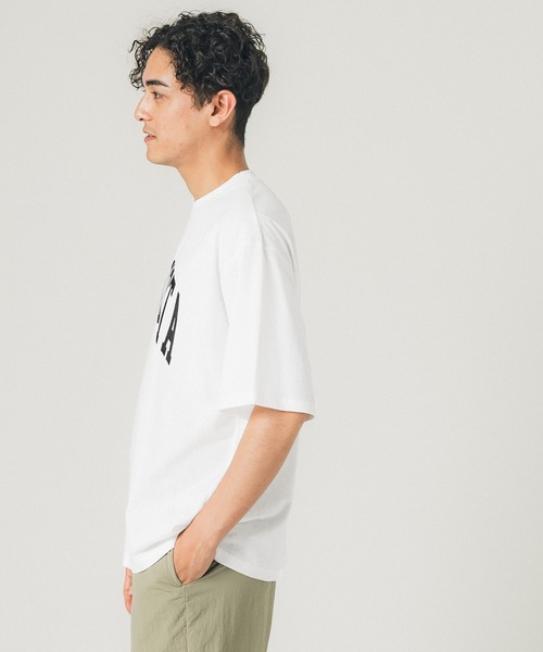 coca（coca）（コカ）の「メンズカレッジプリントT（Tシャツ/カットソー・メンズ・ホワイト/チャコール・M/L/XL）」の7枚目の写真