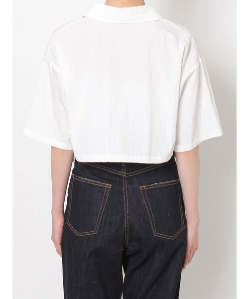 EVRIS（エヴリス）の「ドロストハーフスリーブショートシャツ（シャツ/ブラウス・レディース・ホワイト/グリーン/ブラック・FREE）」の20枚目の写真