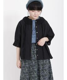 Samansa Mos2 | 襟レースブラウス(シャツ/ブラウス)