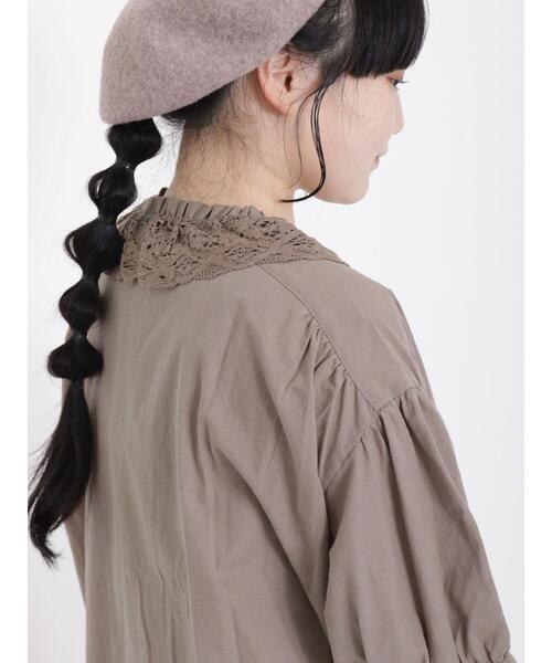 Samansa Mos2(サマンサ モスモス)の「襟レースブラウス(シャツ/ブラウス・レディース・モカ/ブラック/キナリ・F)」の5枚目の写真