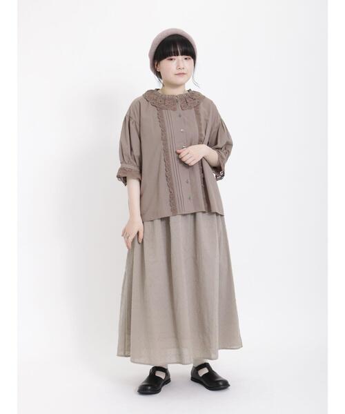 Samansa Mos2(サマンサ モスモス)の「襟レースブラウス(シャツ/ブラウス・レディース・モカ/ブラック/キナリ・F)」の12枚目の写真