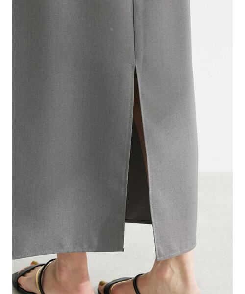 Green　Parks（グリーンパークス）の「麻調Iラインスカート（スカート・レディース・ブラック/グレー/ブルー・FREE）」の12枚目の写真